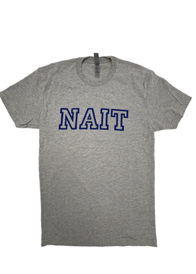 UNISEX TSHIRT W/ NAIT LOGO HOLLOW BLOCK (HEATHER GREY)