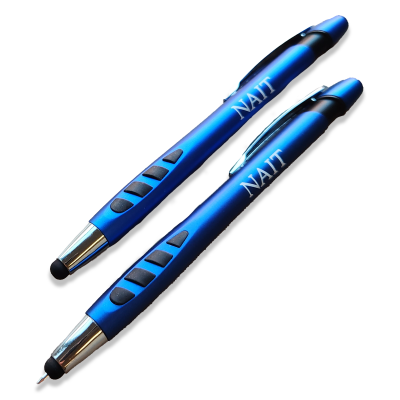 Pen Ballpoint & Stylus Push Action Solid Matte Finish W/Nait