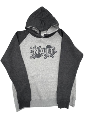 Unisex Hoodie Raglan Sleeve W/Nait Roses Logo