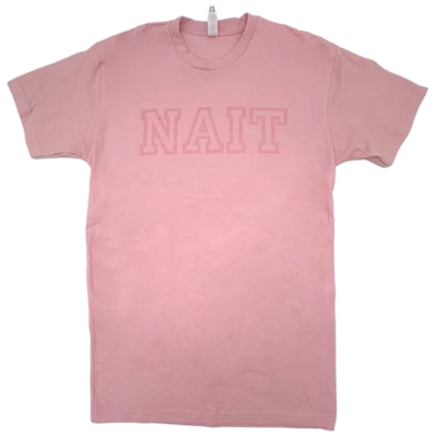 Unisex Tshirt W/ Nait Hollow Block Logo Clear Ink