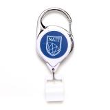 Badge Reel Nait Shield W/Metal Clip & Carabiner For Id Card