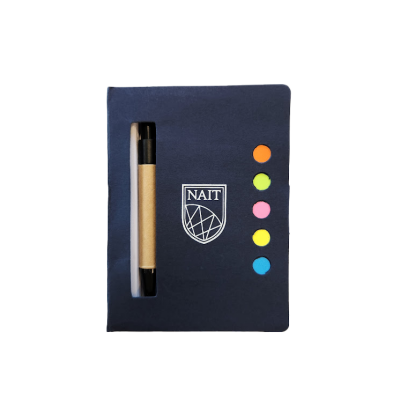 Journal & Pen Combo Eco Stowaway Sticky Jotter W/Nait Logo