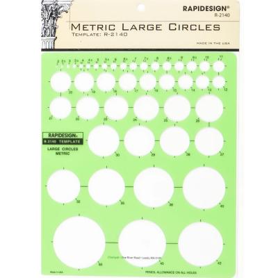 Template Rapidesign R-2140 Metric Large Circles