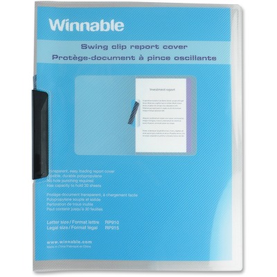 Report Cover Swing Clip Poly Letter Size 30 Sheet Capacity
