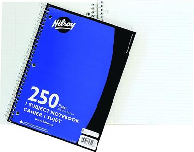 Coil Notebook Hilroy 1 Sub 250 Pg Ruled