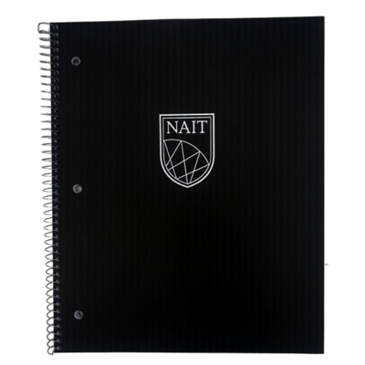 Coil Notebook 1 Sub 160 Pg Ruled Imprinted Black