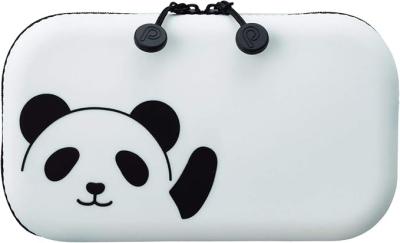 Pencil Pouch Flat Panda Two Sides Zipper Silicone