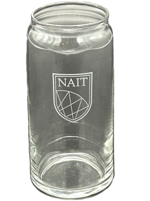 Can Glass 20 Oz In Custom Gift Box W/Nait Shield Metallic Pa