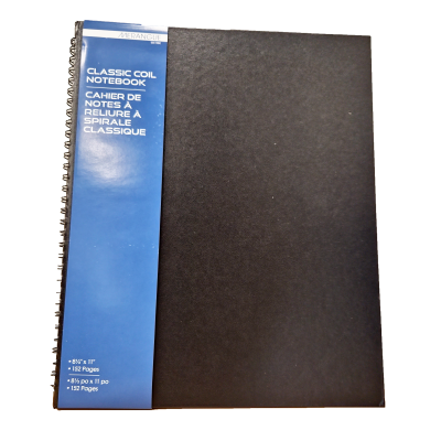 Notebook Classic Coiled Notebook, Black, 8-½ X 11