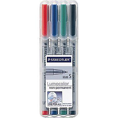 Marker Lumocolor 4 Pk Super Fine Non Permanent