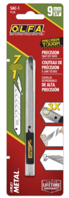 Knife Olfa 9mm Stainless Steel Auto-Lock Graphics Materials