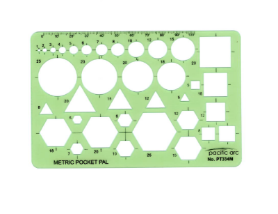 Template Metric Pocket General Purpose Plastic