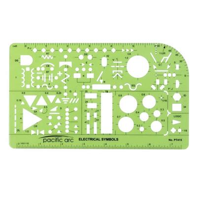 Template Electrical Symbols W/135 Openings 5.25" X 8.25"