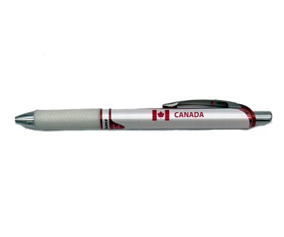 Pen Gel Energel Canada 0.7Mm Black Flag