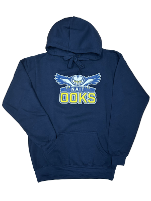 Unisex Hoodie Essential Brushed Fleece W/Ooks Logo Full Fron