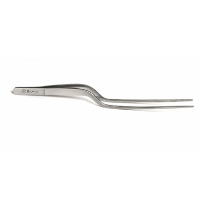 Tweezers Tongs 8" Serrated Tip Offset Bakers Kit
