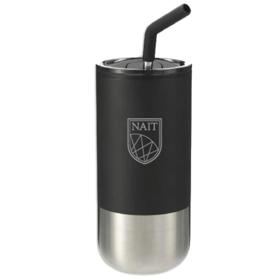 Travel Mug 16 Oz Brook Stainless S Press-On Lid Straw W/Nait