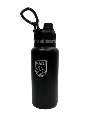 Water Bottle 32 Oz Double Wall Ss Leakproof Lid Handle Nait