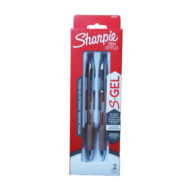 Pen Sharpie S-Gel Rt Metal Barrel 0.7Mm Black Ink 2 Pack