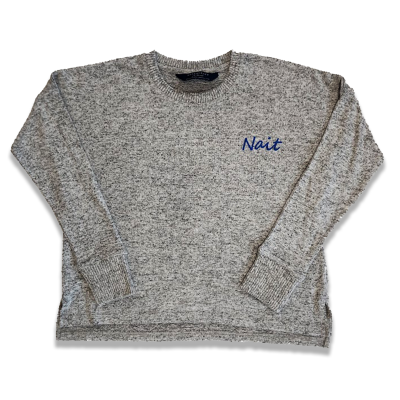 Ladies Sweater Crewneck Cuddle Fleece Triblend W/Nait