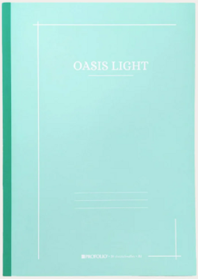 Notebook Oasis Light 30 Pages Large 7" X 10" Grid Lines & Do