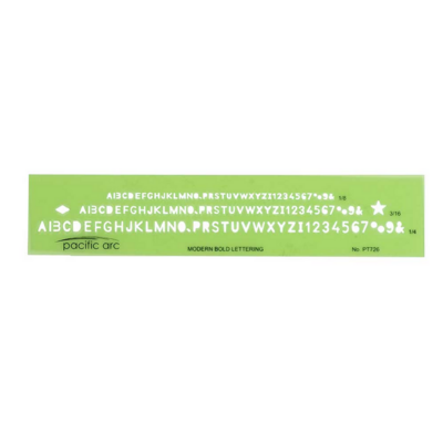 Template Modern Bold Lettering 1/8"-3/16" & 1/4" Capitals