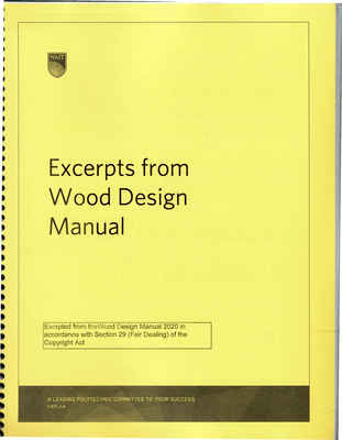 Excerpts From Wood Design Manual