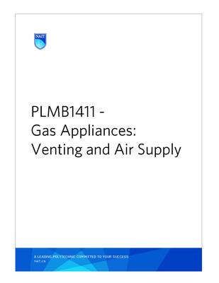 Ilm Plmb1411 - Gas Appliances:  Venting And Air Supply