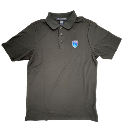 Mens Polo Shirt Performance Poly/Cot Blend W/Shield New
