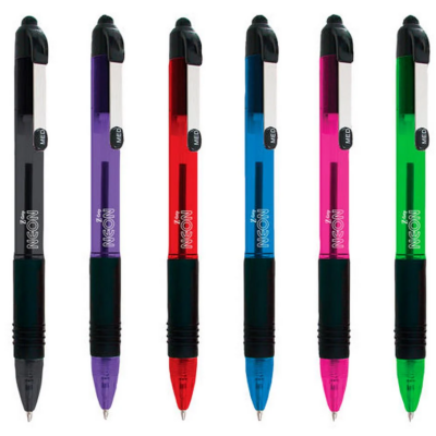 Zebra Z Grip Neon Display 100 Assorted Pens