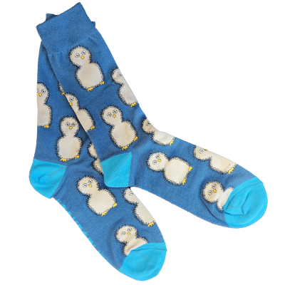 Unisex Crew Sock Retro Ook Full Body Turquoise Ankle & Toes