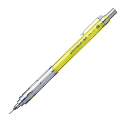Mechanical Pencil Drafting 0.9Mm Graphgear 300 Yellow Accent