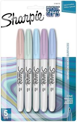 Marker Sharpie Fine Tip Mystic Gems Colors 5 Pack