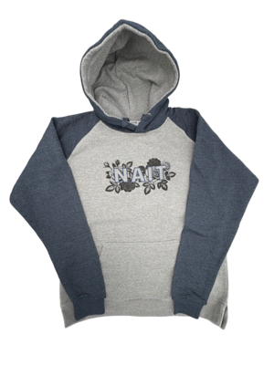Unisex Hoodie Raglan Sleeve W/Nait Roses Logo