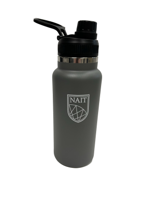 Water Bottle 32 Oz Double Wall Ss Leakproof Lid Handle Nait