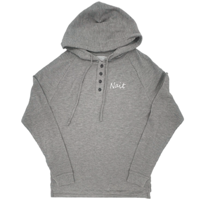Mens Hoodie Waffle Knit Pullover W/ Nait
