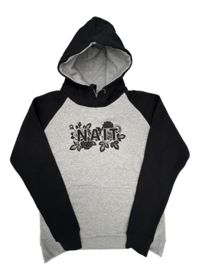 Unisex Hoodie Raglan Sleeve W/Nait Roses Logo