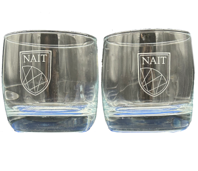 Rocks Glass 10 Oz Set Of Two In Custom Gift Box W/Nait Shiel