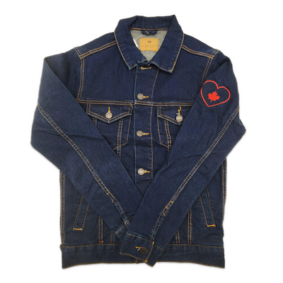 Unisex Jacket Denim W/ Heart Canada Logo