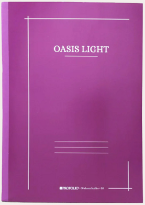 Notebook Oasis Light 30 Pages Large 7" X 10" Grid Lines & Do