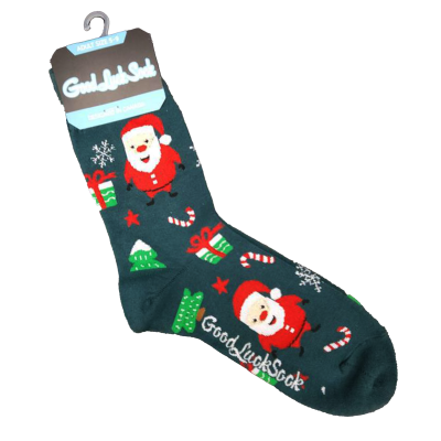 Ladies Socks Crew Santa & Rudolf Shoe Size 5 - 9