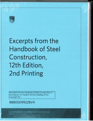 Excerpts From The Handbook Of Steel Construction, 12th Ed