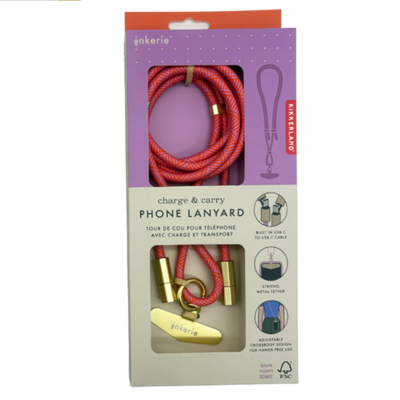 Chargecarry Phone Lanyard Pink
