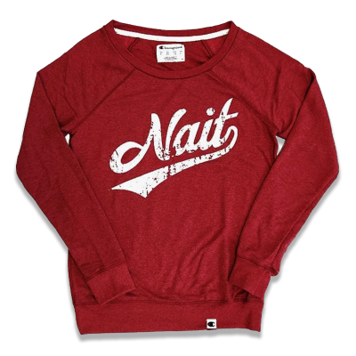 Ladies Sweater Champion Boatneck French Terry Long W/Nait Oo