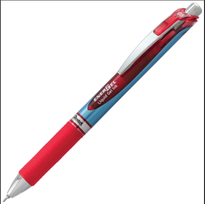 Pen Gel Energel 0.5Mm Needle Tip Red Ink