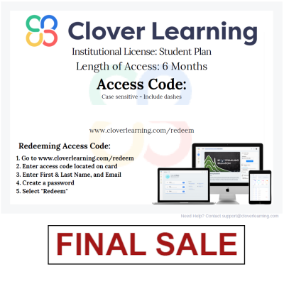 License 6-month Student Level Access Open Studies [Final Sale]