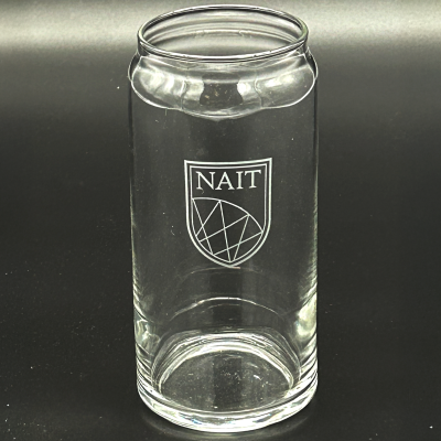 Can Glass 20 Oz In Custom Gift Box W/Nait Shield Metallic Pa