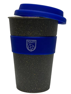 Mug 14 Oz Natural Bamboo Fiber Silicone Lid & Grip W/Nait Sh