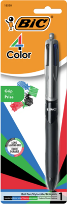 Bic 4-color Pen Grip With Lanyard Loop