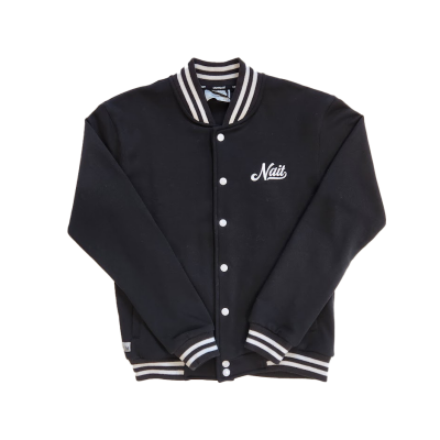 Unisex Jacket Varsity Contrast Ribbing & Lining W/Nait Contr